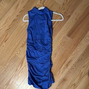 Elegant Blue Sleeveless Dress